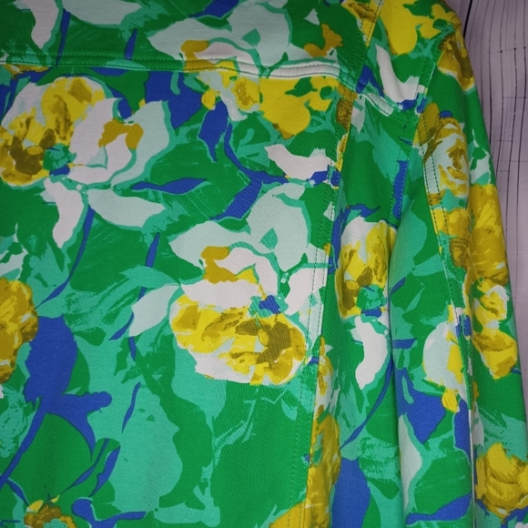 Isaac Mizrah Live green floral print spring jacket - Picture 14 of 15